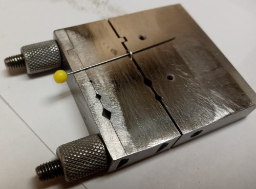 Judy Larson's Broken  AKA Bits and Pieces Dish Jewelry - , Metalwork, Filing, Finishing, Tumbling, Tumble, Tumbling Jewelry, Butane Torch, Soldering, Solder, Design, place a pin inside the jump ring on the jig